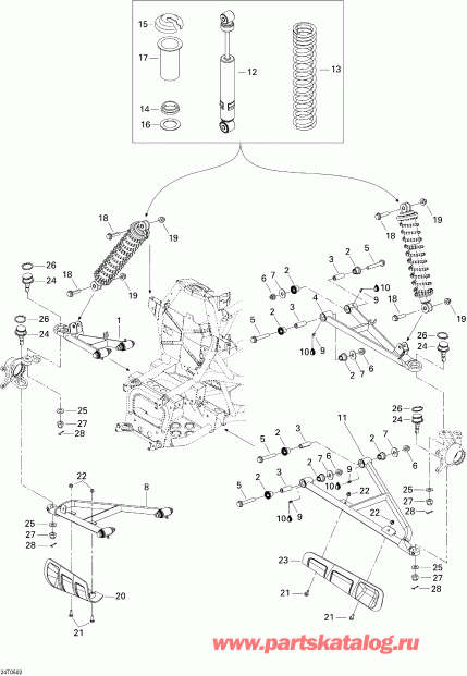 ATV   Traxter XT, 2005 - Front Suspension
