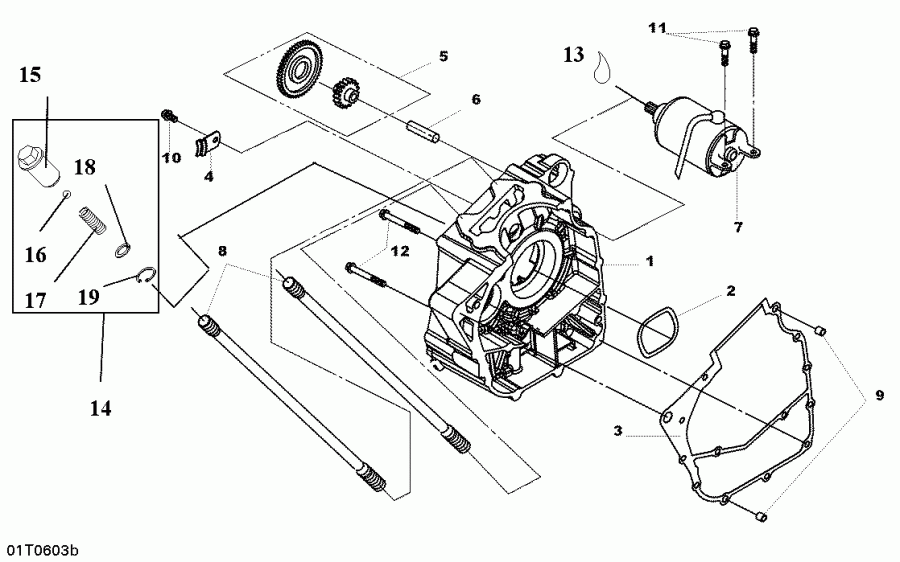  BRP  DS 250, CE, 2006 - Right Crankcase Half