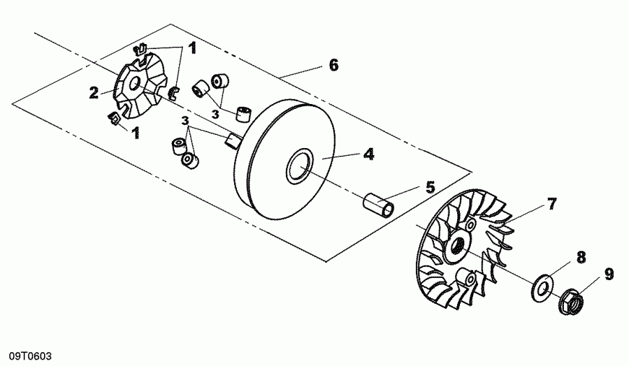  BRP DS 250, CE, 2006 - Drive Pulley