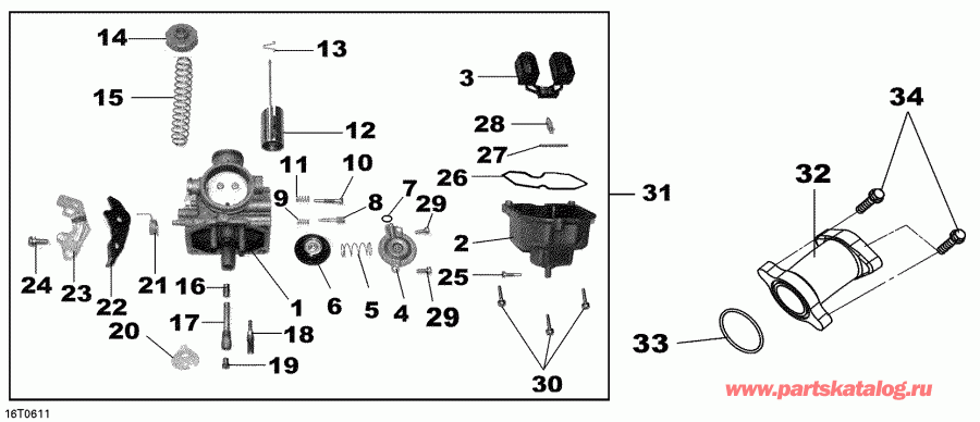 ���������� Bombardier DS 250 NA / Inter, 2006 - Carburetor