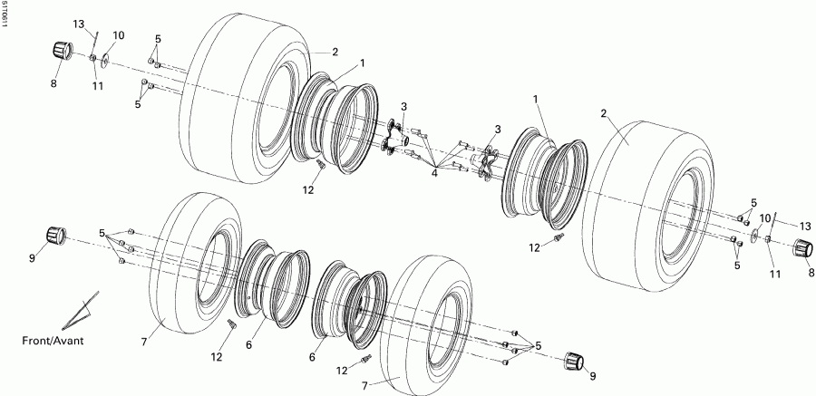  Bombardier DS 250 NA / Inter, 2006  - Wheels  Tires