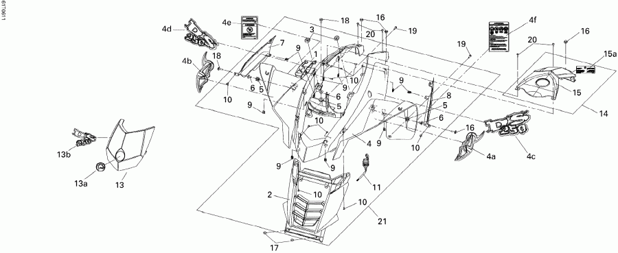 ���������� Bombardier DS 250 NA / Inter, 2006 ������ - Front Fender