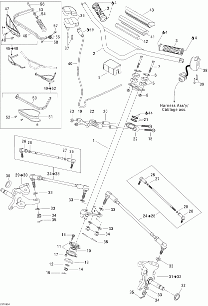    DS 650 X, 2006 - Steering System