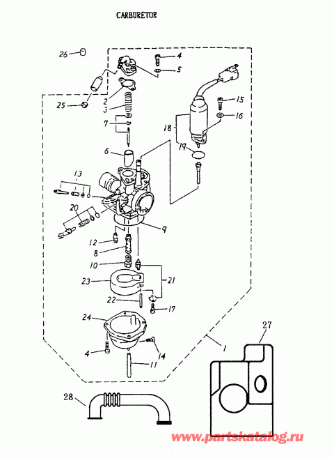 ATV BRP Mini DS 50 2-strokes, 2006  - Carburetor