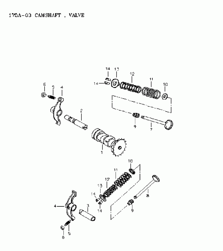 Bombardier Mini DS 90 4-strokes, 2006  - Camshaft, Valve
