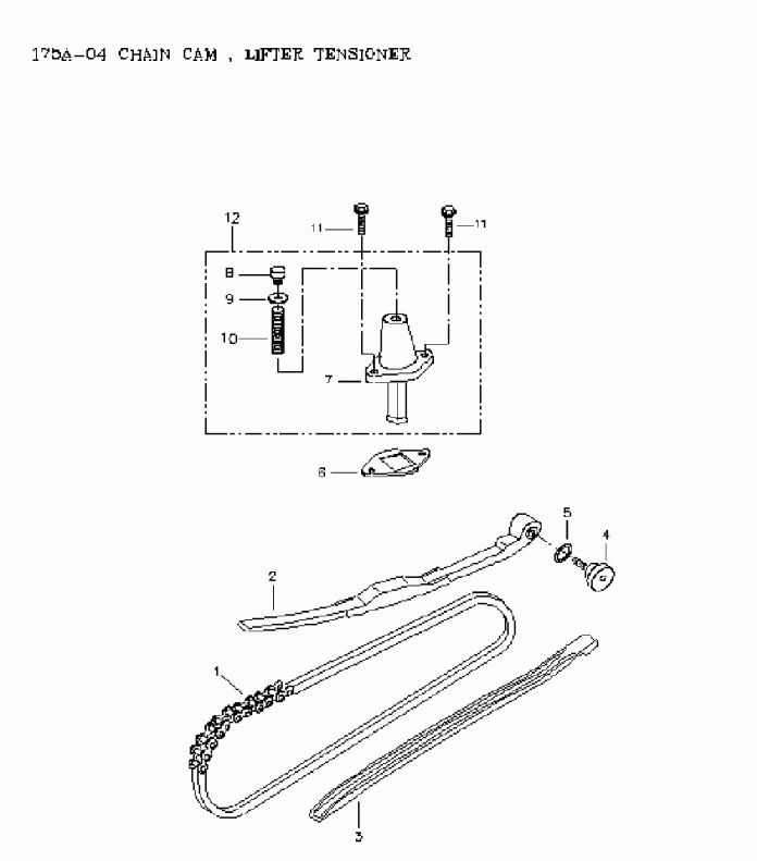    Mini DS 90 4-strokes, 2006 - Chain Tensioner