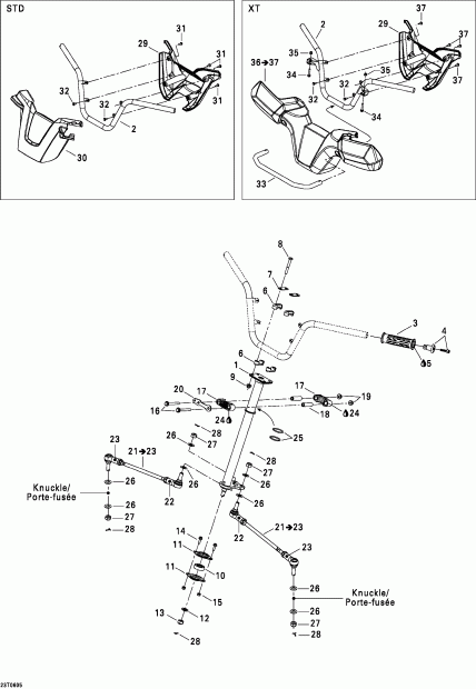  BRP Outlander 400 STD 4 X 4, 2006 - Steering System Std