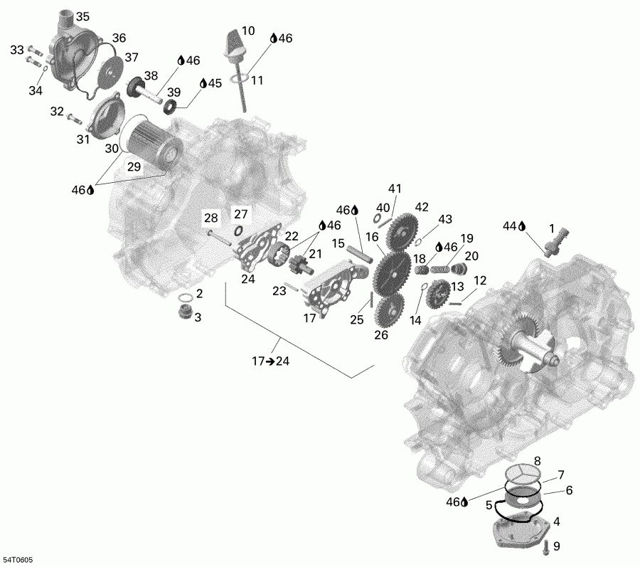 ATV BRP Outlander 400 XT 4 X 4, 2006 ������ - Engine Lubrication