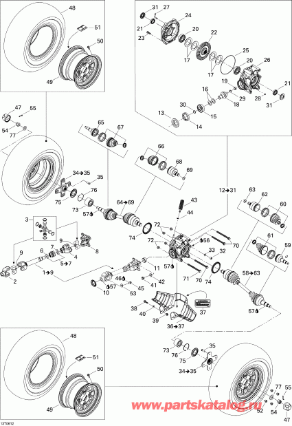 ����������  ������ Outlander 650 STD 4 X 4, 2006 - Drive System, Rear Std