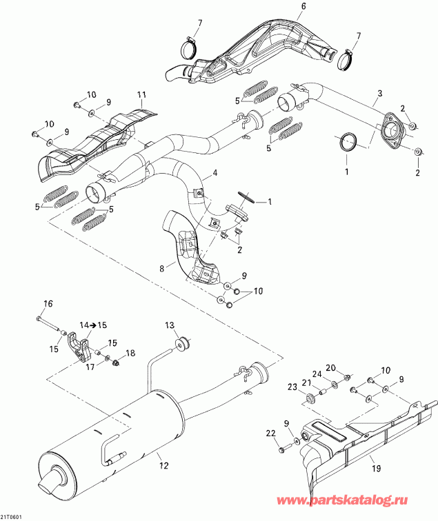ATV   Outlander 800 STD 4 X 4, 2006 - Exhaust System