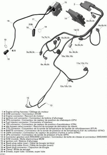   Outlander 800 STD 4 X 4, 2006 - Engine Harness