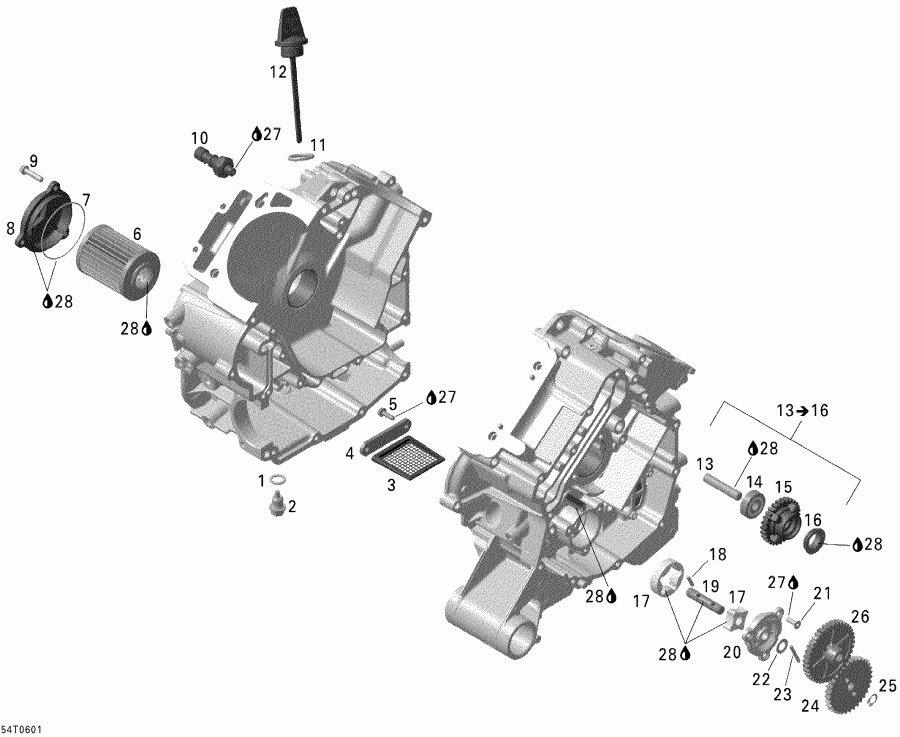  BRP Outlander 800 XT 4 X 4, 2006  - Engine Lubrication