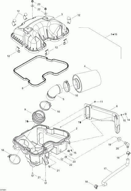  Outlander 800 XT 4 X 4, 2006 - Air Intake Silencer