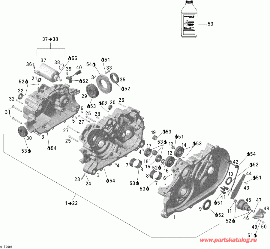������������ Bombardier Outlander MAX 400 STD 4 X 4, 2006 ������ - Crankcase