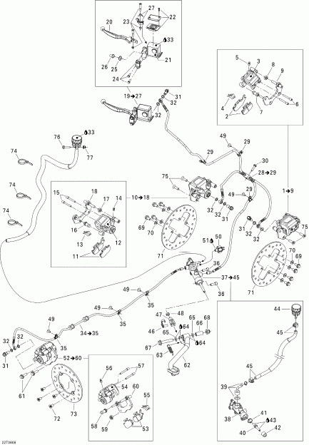 ATV Bombardier Outlander MAX 400 STD 4 X 4, 2006  - Brakes