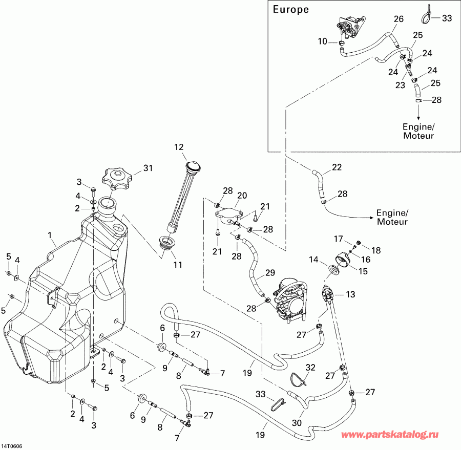  BRP Outlander MAX 400 XT 4 X 4, 2006  - Fuel System