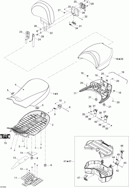 ������������  Outlander MAX 400 XT 4 X 4, 2006 - Seat
