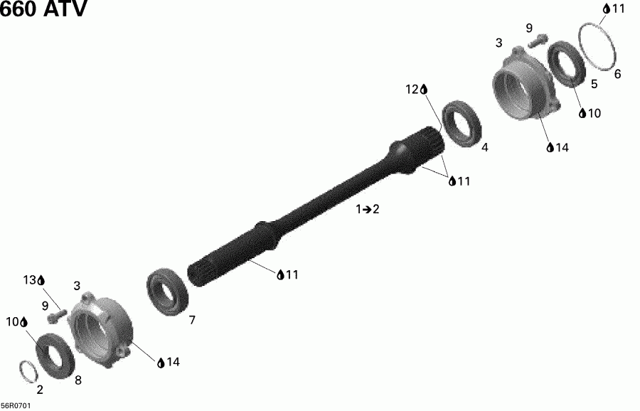  - Drive Shaft (from Engine Number M6377192)