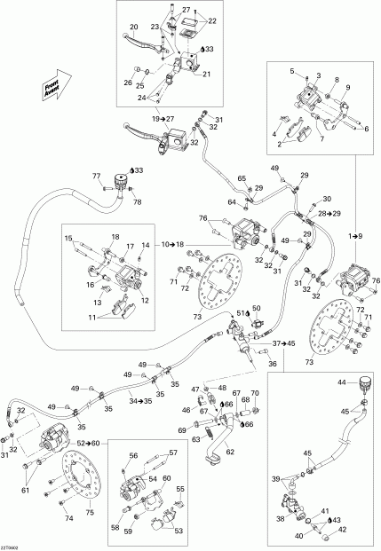  BRP Outlander MAX 800 STD 4 X 4, 2006 - Hydraulic Brake