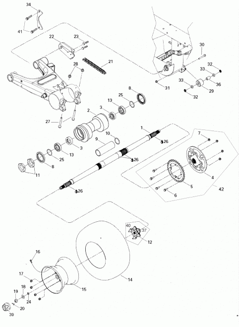 BRP  Rally 175, 2006 - Drive System, Rear