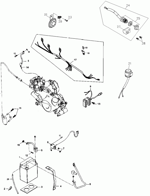 ATV BRP Rally 175, 2006  - Battery    