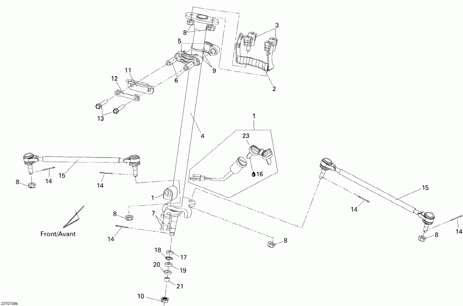 ������������ Bombardier DS 250, CE, 2007 ������ - Steering Linkage