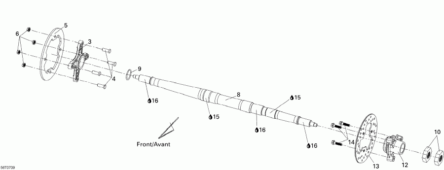   DS 250, CE, 2007  - Drive Shaft