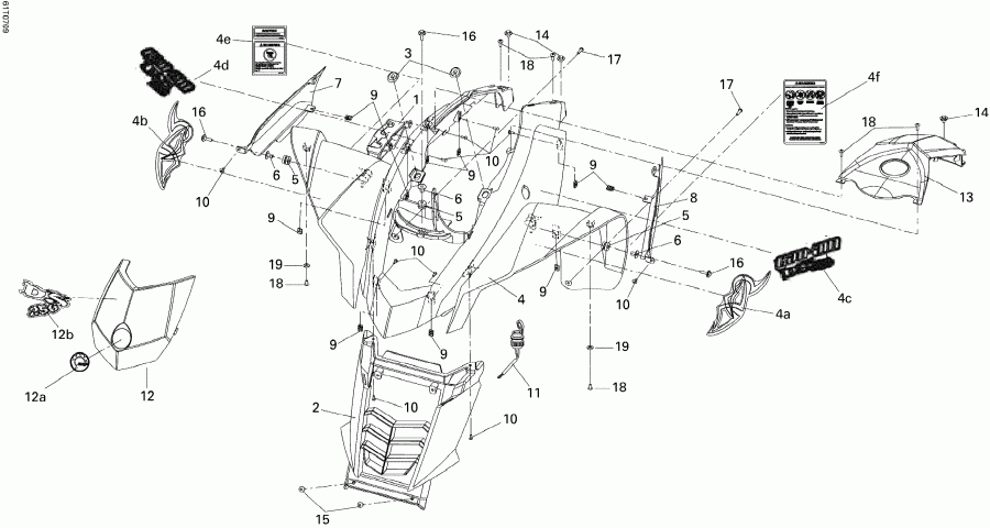 ATV  DS 250, CE, 2007  - Front Fender
