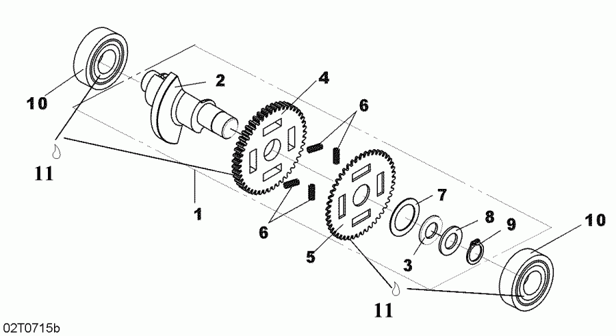  BRP DS 250 NA / Inter, 2007 - Balance Shaft