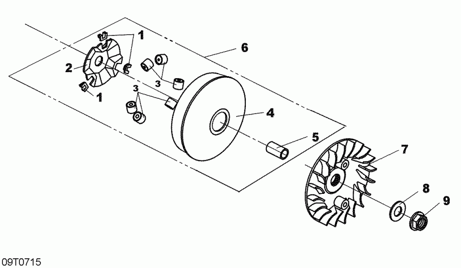   DS 250 NA / Inter, 2007  - Drive Pulley