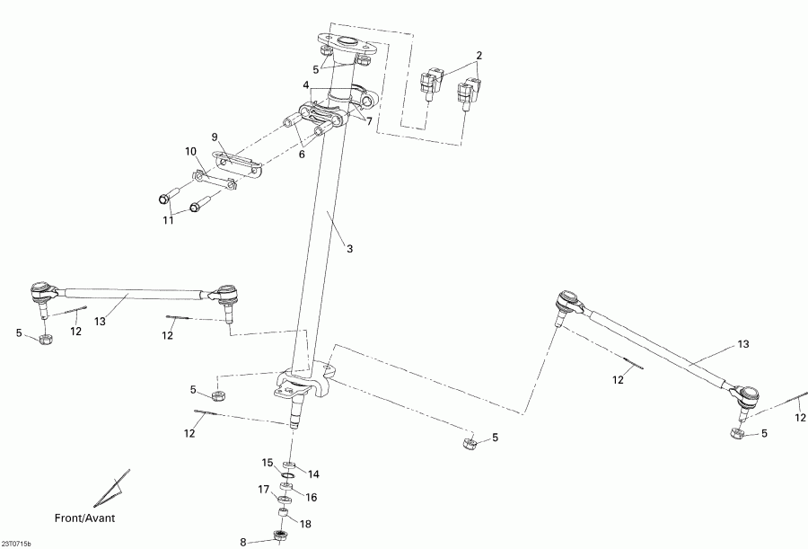  BRP DS 250 NA / Inter, 2007  - Steering Linkage