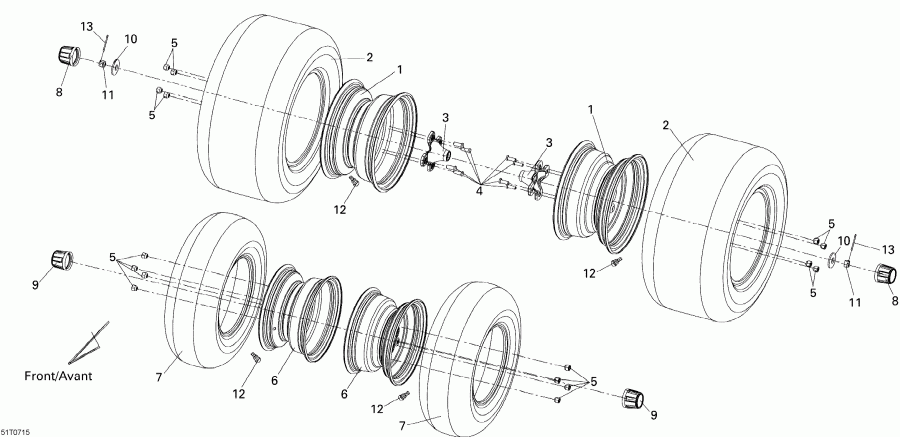    DS 250 NA / Inter, 2007 - Wheels  Tires