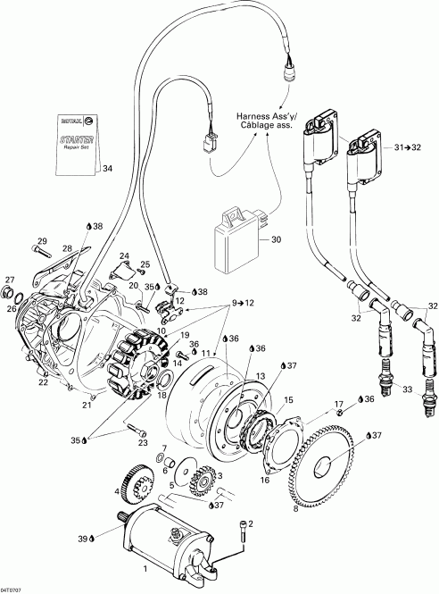 ATV BRP DS 650 X, 2007  - Ignition  