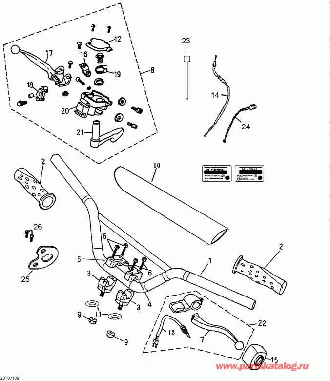 ATV   Mini DS 90 4-strokes, 2007 - Handlebar