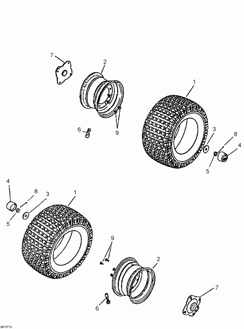   Mini DS 90 4-strokes, 2007 - Rear Wheel