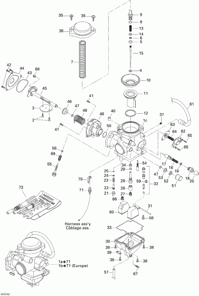ATV Bombardier  Outlander 400 STD 4 X 4, 2007 - Carburetor