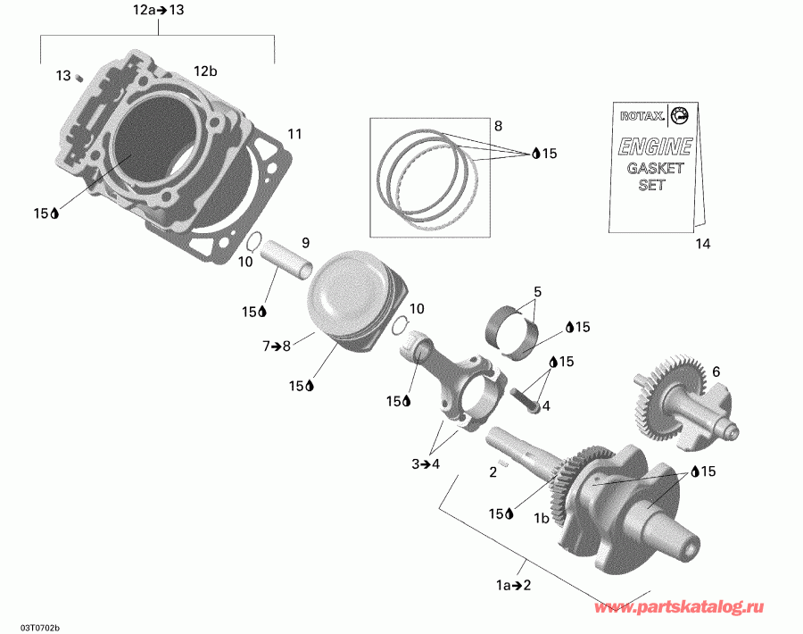 BRP Outlander 400 XT 4 X 4, 2007  - Cylinder