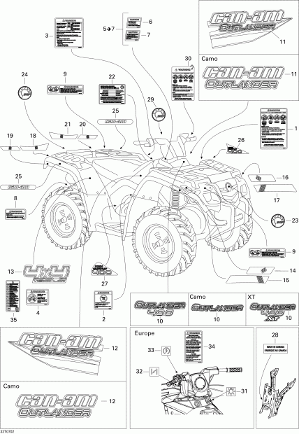  BRP  Outlander 400 XT 4 X 4, 2007 -  Xt