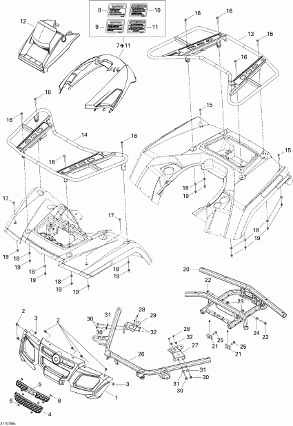Outlander 500 STD 4 X 4, 2007 - Body And Accessories 3