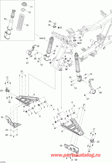 ����������  Outlander 500 XT 4 X 4, 2007 - Front Suspension Xt