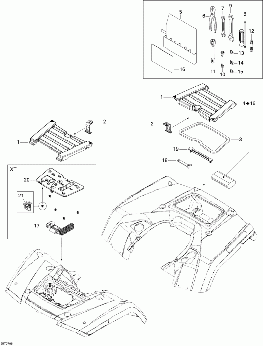 BRP - Front  Rear Trays Xt