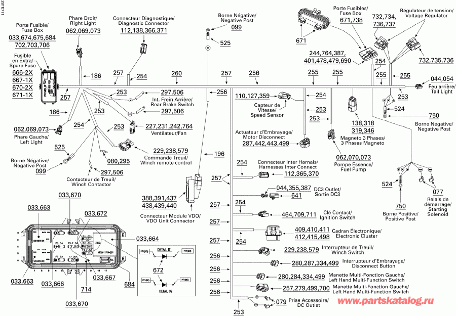  BRP Outlander 650 STD 4 X 4, 2007  - Main Harness