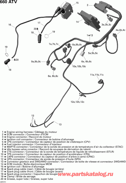 ATV  Outlander 650 XT 4 X 4, 2007  - Engine Harness