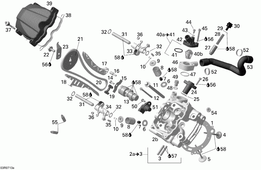  Bombardier Outlander 800 STD 4 X 4, 2007  - Cylinder Head, Front
