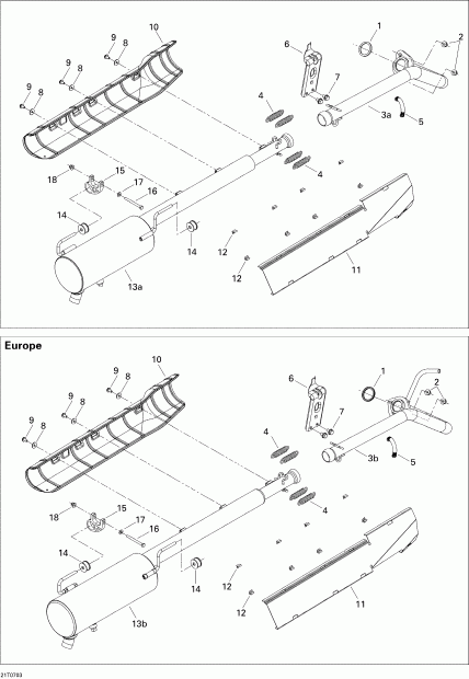 ����������� Outlander MAX 400 STD 4 X 4, 2007 - Exhaust System