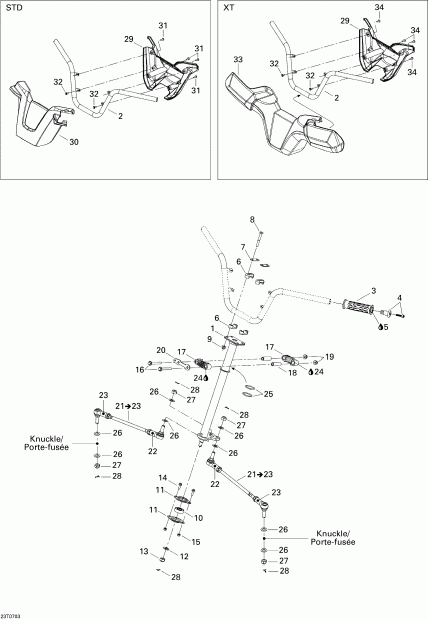 ���������� BRP Outlander MAX 400 STD 4 X 4, 2007 ������ - Steering System Std