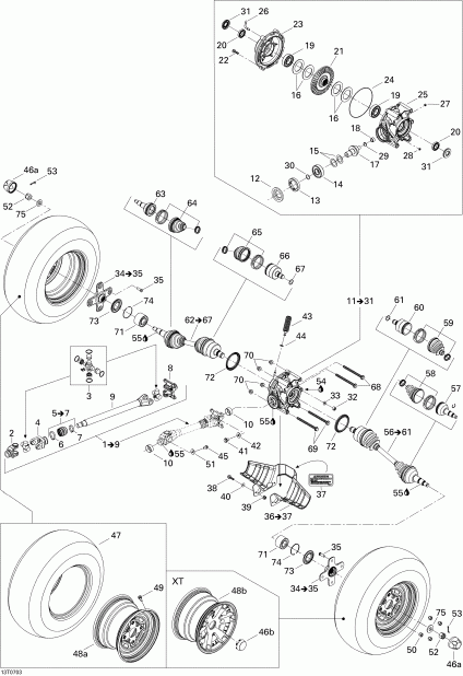 BRP - Drive System, Rear Xt