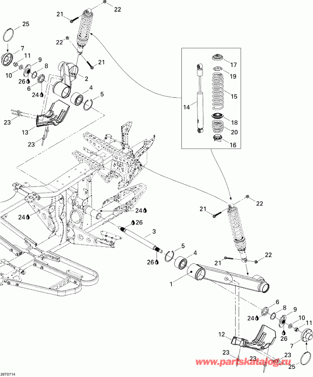  BRP Outlander MAX 500 XT 4 X 4, 2007  - Rear Suspension