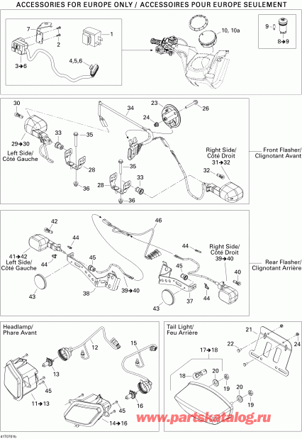  BRP Outlander MAX 650 XT 4 X 4, 2007  - Electrical Accessories Euro