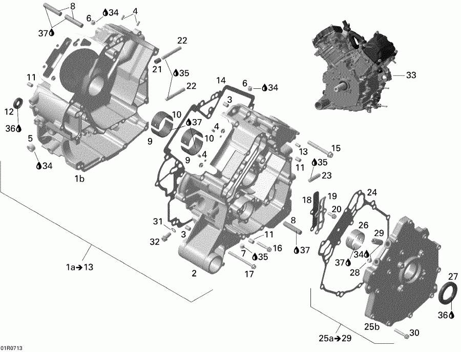   Outlander MAX 800 STD 4 X 4, 2007 - Crankcase Outlander